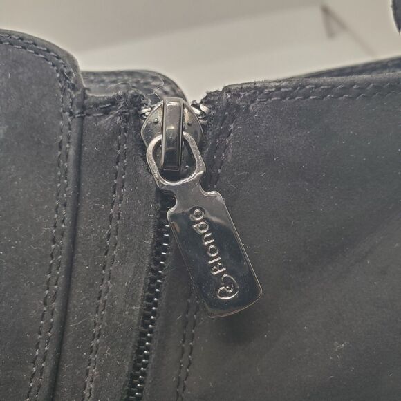 Blondo Victory Black Suede Ankle Boots Waterproof Side Zip Women's Size 8 - Picture 5 of 12